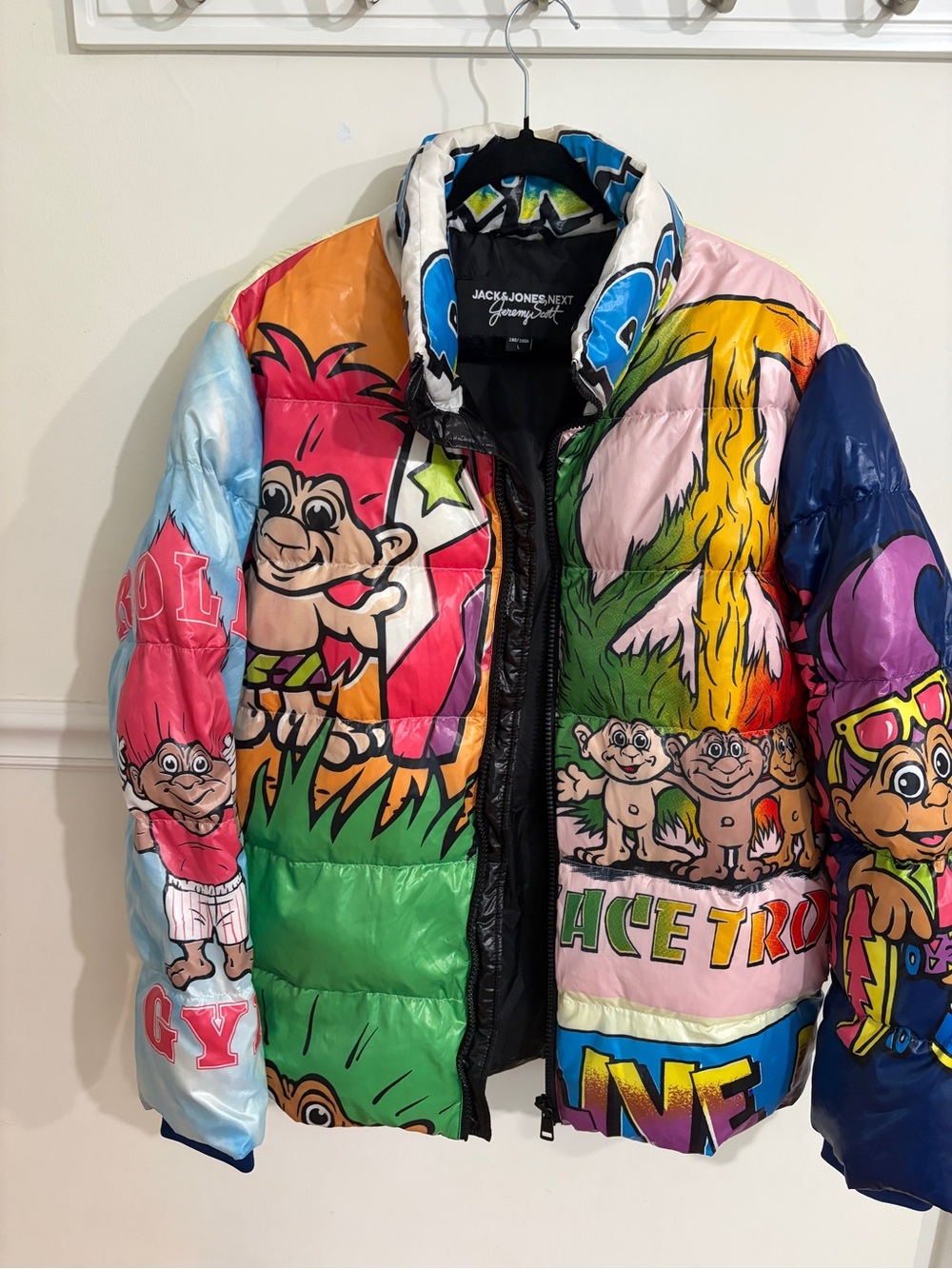 Jack & Jones Kids' Colorful Troll Print down Jacket